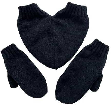 Generisch 3 Stück Winterhandschuhe für Paare, Fäustlinge Winddichte Pärchen Handschuhe Warm Partnerhandschuhe Valentinstag Gestrickte Liebeshandschuhe Fausthandschuhe Outdoor