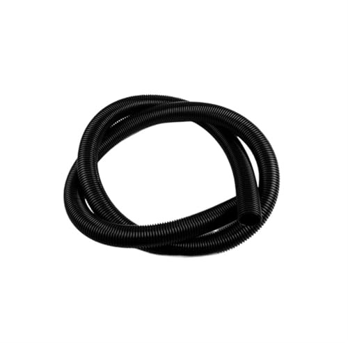 Leluo Tubo di sfiato filettato 2 metri Diametro interno 35 mm Diametro esterno 43 mm Tubo flessibile for aspirapolvere ad alta temperatura nero Flessibilità