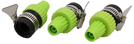 Aexit 3pcs ABS Faucet Washing Machine Water Pipe Adapter Tap Hose Joiner Green (80c7398aadf67e219c7e6e6b315eb892)