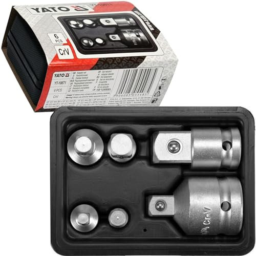 6-Tlg Steckschlüssel Satz Adapter Nuss 1/4 3/8 1/2 3/4 Zoll Werkzeug