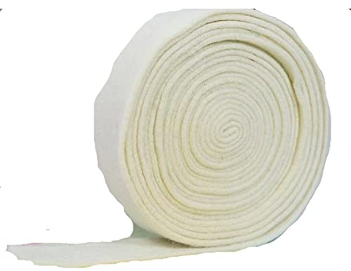 Yurosiay 5m×3cm Filzband Bastelfilz Band Filz Geschenkband Schleifenband Topfband Filz Stoff Basteln DIY Filzband Bastelfilz für Weihnachten Hochzeit Dekoration DIY Basteln Patchwork Weiße