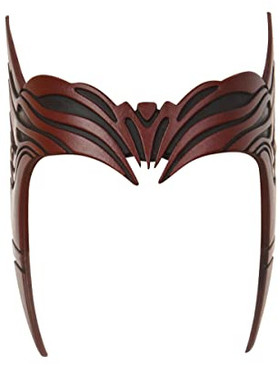 BaronHong Halloween Hexenkrone Maske Halloween Scarlet Cosplay Kostüm Requisite für Erwachsene Maskerade (rot, M)