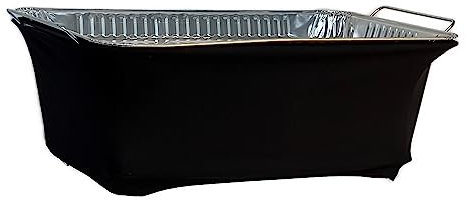 Chafer Wind Guard, Chafer Stand Cover | Flame Retardant Spandex Chafing Dish Wind Guard for Indoor & Outdoor Buffet, Catering, Party Food Warmer | Reusable Catering Events Supplies - Black, 1 Pack