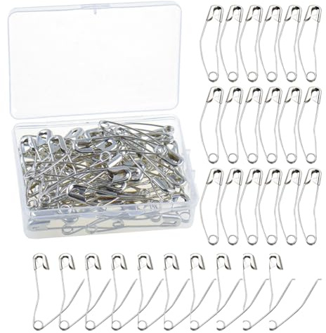 FSSTUD 100 Stück gebogene Sicherheitsnadeln Quilten Basting Pins Handwerk Stricknadeln Biegen Nähen Sicherheitsnadeln Dekorative Kleidung Nadeln für DIY Patchwork 38 mm