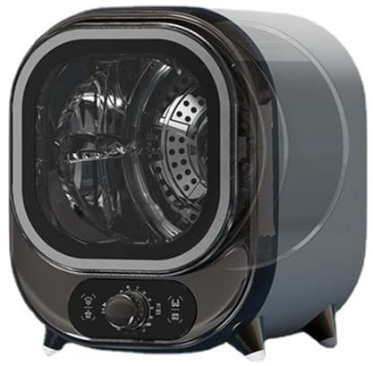 Asciugatrice piccola, compatta, mini centrifuga, capacità di carico di 0,8 kg con comandi meccanici, per uso su ripiano o con montaggio a parete,Black