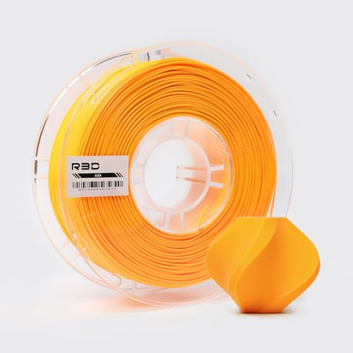 R3D ASA Filament 1,75 mm, 1 kg 3D-Druckerfilament, hitze- und wetterbeständig, Maßgenauigkeit +/- 0,02 mm, ideal für Outdoor-Funktionsteile, kompatibel mit AMS (Fluoreszierendes Gelb)