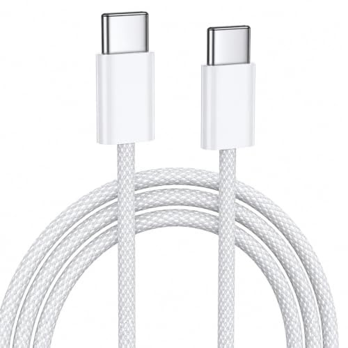 DragonTrading Cable USB C a USB C de Carga Rápida y Transferencia de Datos, 1 Metro, 60 W para iPhone 15, 15 Pro Max, iPad Mini 6/Pro 2021+, MacBook Pro 2020+