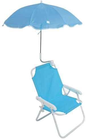 Sedia da Campeggio Pieghevole per Bambini - Sedia da Spiaggia Portatile di Sicurezza per Bambini con Ombrellone, Sedie da Giardino per Bambini da Giardino per Picnic, Vacanze,