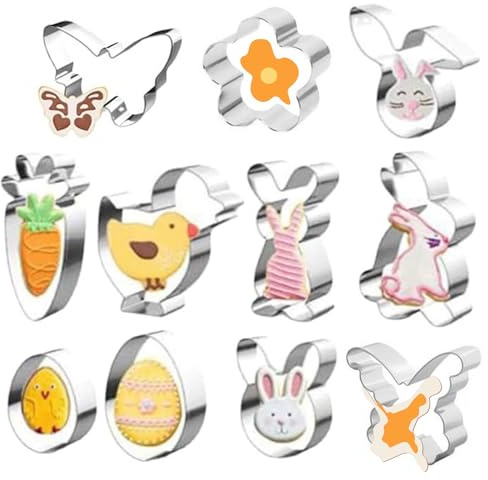 JYTDBCS Stainless Steel Biscuit Mold, Sugar Flipping Baking Cake Mold, Rabbit Egg Baking Tool, Set, Baking Tool,Biscuit Cutters，Cookie Cutters