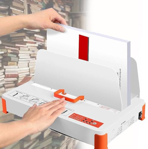 DPLWJPP Thermobindemaschine Heißklebekleber,Elektrischer Buchbinder,50 Mm Bindedicke,3 Temperaturstufen,Für Umschläge,Berichte,Rechnungen,Büroverträge,Dokumente