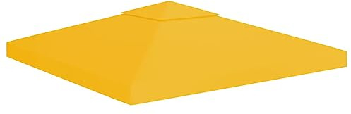 Myheimly Pavillon-Dachplane mit Kaminabzug 310 g/m² 3x3 m Gelb
