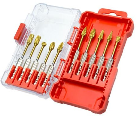 Carbid -Schärfen -Bits - Robustes Metallschleifer -Bohr -Bit -Kit, Hartlegier -Rotary -Werkzeug -Set | Stahlbur -Gravurzubehör, Haltbar