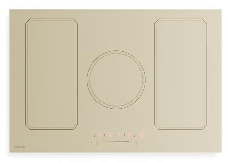 Klarstein Victoria induktionsplan, 77 cm – 5 zoner, 11500 W Boost, pekreglage, timer, barnlås, värmeindikator, restvärmeindikator, retrodesign, flexibel induktionsplatta