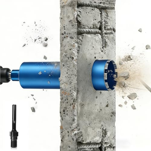 Pour le Béton Lourd | L460mm Ø68mm 1¼ UNC | avec Adaptateur SDS MAX | Trépan Couronne de Forage à sec et Humide | Scie Cloche Diamètre Chantier Carrelage pour Maçonnerie Pierre Granit Brique