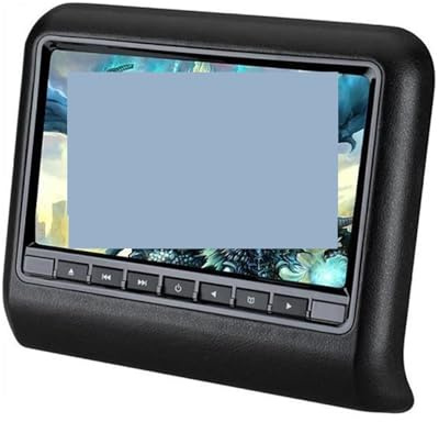 9 Pollici Auto Sedile Posteriore Poggiatesta Display LCD Lettore Multimediale Mp3/mp4 Gioco Trasmettitore FM Telecomando DVD Monitor Facile Da Installare Per I Viaggi(Black)