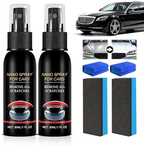 2 Stück Auto Spray Kratzer Entfernen, Quick Effect Coating Agent,Kratzer Entferner Auto Beschichtungs Sprays für Glanz und Schutz,Scratch Remover Auto, Autolack-Reparatur für Fahrzeuge,30ml
