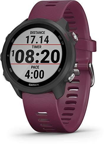 Garmin Forerunner 245, Orologio Smart GPS Multisport, Black/Merlot