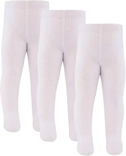 inibini 3-pack babystrumpbyxor för flickor och pojkar, MADE IN EUROPE, strumpbyxor 98 % bomull Uni basic barnstrumpbyxor