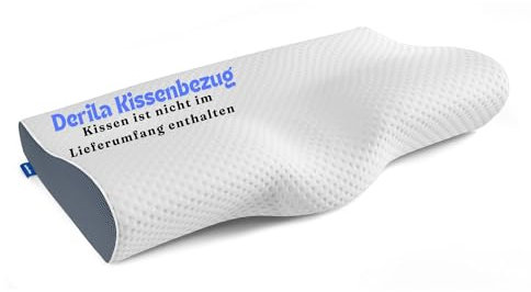 Derila Kissenbezug aus hochwertigen Materialien. Perfekt für den Schutz Ihres Ergonomischen Kissens. Weißer Kissenbezug zum Abdecken Ihrer sehr komfortablen Derila Kissen