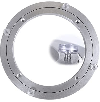 WORDFUN Drehen Metall Schwenken Platte Drehkranz Aus Aluminium Runde Platte Plattenspieler Für Esstisch TV Monitor Kaleidoskope Tischplatte Serving Messe-Displays Hause Restaurante