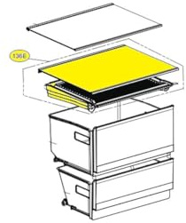 Fridge Freezer AHT74973834 LG Shelf (136E)