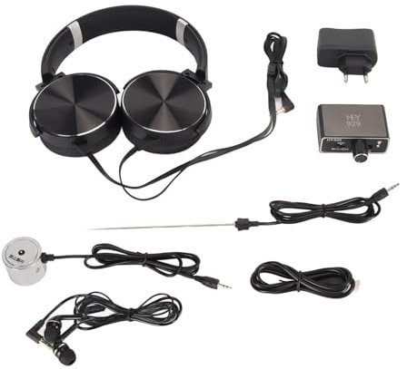 Detección de Fugas de Agua, Kit de Detector de Fugas de Tuberías de Amplificación 20000X, con Auriculares Ajustables para Diferentes Condiciones, Sitios, Interiores y Exteriores