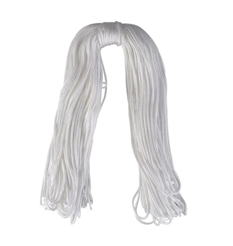 Homoyoyo 50 Elastisches Seil Geflochtenes Seil Hohe Festigkeit Nylonschnurseil Wäscheleine Nylonseil Wäscheleinen Hochfestes Nylonseil Wäscheleine Seil Nylon-Seil Vorhang Handbuch Weiß