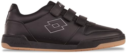 Lotto TITANIS VL - Zapatillas Unisex (Talla 42), Color Negro y Gris, Black Dk Grey., 42 EU