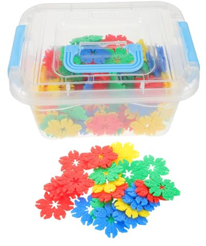 ibasenice 70stücke Teiliges Set Bunter Schneeflocken-bausteine Kreatives Und Lehrreiches Spielzeug Für Vorschulkinder Problemlösungsfähigkeiten Und Fantasie Für Kreative Bauprojekte