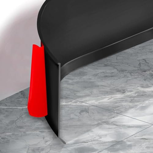 SUPTIDY Flexible Baseboard Trim, 4 Inch x 20 Feet Vinyl Peel and Stick Molding Trim for Walls, Self Adhesive Rubber Cove Base Wall Base Moulding Trim for Home Decor, Black
