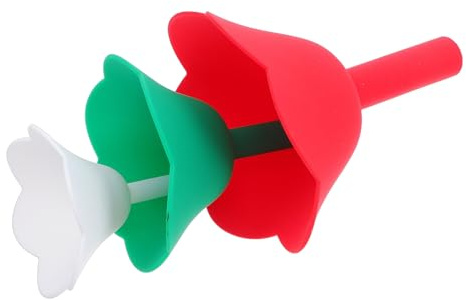 LALADEFIEE Set 3 Imbuti in Silicone Per Olio Da Cucina, Piccolo Imbuto Anti-rovesciamento a Forma Di Fiore, Per Travasi Facili e Puliti in Bottiglie, Accessori Utensili Casa e Cucina
