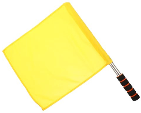 Veemoon Bandiera Segnalazione Stradale Portatile per Arbitri, Bandiera Manuale da Corsa Impugnatura Antiscivolo, Attrezzatura Sportiva per Gare di Atletica e Campi da Gioco