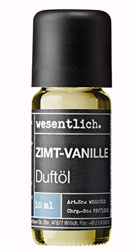 wesentlich. Duftöl Zimt-Vanille 10ml - feiner Duft für Diffuser und Lampe - als Raumduft oder zur Kerzenherstellung - pure Premium Öle aus Deutschland