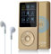 COVVY 8GB Tragbare MP3 Musik Player, Support bis zu 64GB SD Speicherkarte, Lossless Sound HiFi MP3 Player, Music/Video/Sprachaufnahme/FM Radio/E-Book Reader/Fotobetrachter(8G, Gold)