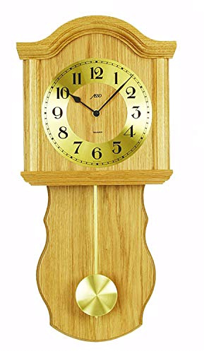 Zeit.Punkt Schwyz Wanduhr Pendeluhr, Made IN Germany, Eiche - 345415