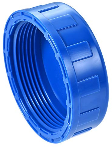 sourcing map Tubería Conexión Tapa PT2 PVC Redondo Hembra Rosca Azul | Manguera Conector, para Jardín y Exterior Agua Tuberías Extremo