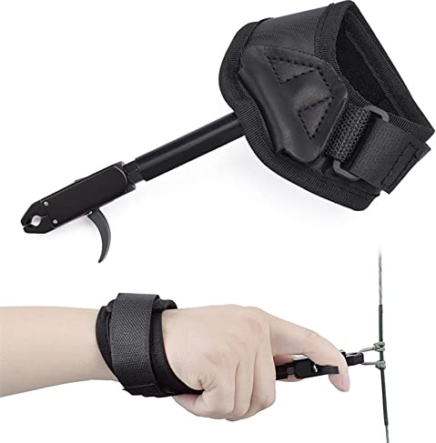 ELONG Archery Compound Bow Release - Adjustable Black Wrist Strap Trigger Caliper Right Left Hand