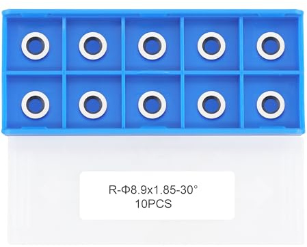 CDBP 8,9 mm runde Hartmetall-Einsätze, Wendeschneidplatten passend für DIY Drehmaschine Holzdrehwerkzeuge, Ci5, 10 Stück