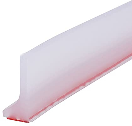 Protection pour Porte de douche autocollante - 2 M Barrière de Douche Silicone- Barre Douche - Seuil de Douche Anti Débordement, Protection contre les inondations, Joint de sol pour évier de cuisine