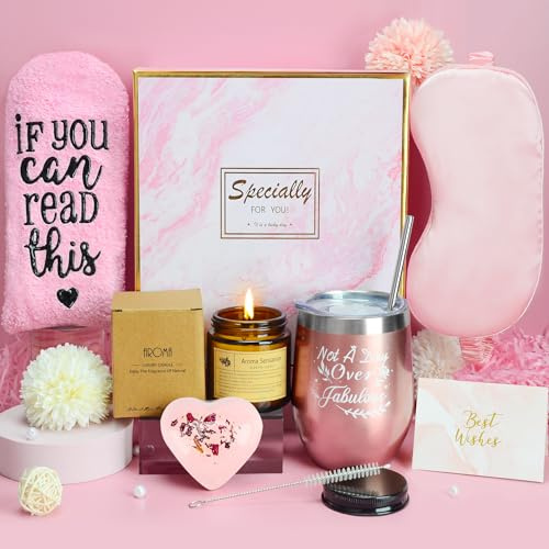 YYDSXK Geschenke für Frauen, Weinbecher Geschenk-Set, Geschenkset Frauen Geburtstag, 12oz Weinglas aus Edelstahl Geburtstagsgeschenk JubiläUmsgeschenk für Mutter, Frau, Schwester, Freundin