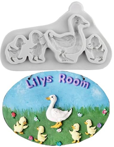 MINFEIDMS Duck Silicone Fondant Mold For Cake Decorating Candy Chocolate Gum Paste Polymer Clay Set Of 1