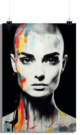 25 Artstreet Sinead O'Connorposter - Elegante Schwarz-Weiß Darstellung - Perfekt zum Einrahmen (60x90)