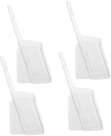 Tofficu Acryl-broschürenhalter Ständer Für 4 Dreifach Gefaltete Broschüren Kunststoff-displayhalter Für Etiketten Tags Wandmontage Oder Desktop