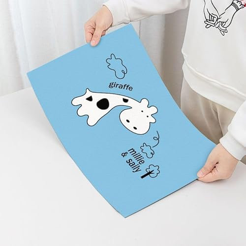 Manteles Individuales Jirafa Lechera Salvamanteles Individuales Mesa Juego De 8 Manteles Individuales Lavables Antideslizante Resistente Al Mantel Individual Plastico 45X30Cm