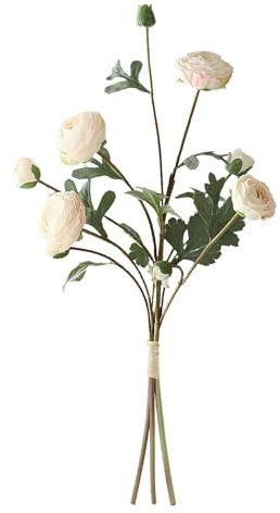 BEIJIALY Künstliche Seidenblumen, Persische Ranunkeln, Künstliche Seidenrosen, Persische Ranunkel, Blumenstrauß, Asiatische Butterblume, Kunstblumen, Bulkware für Hochzeit,