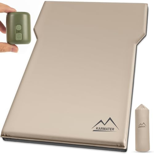 SUV Air Mattress Car Bed Camp Inflatable Car Camping Pad with Air Pump, Ultrathick Memory Foam Mattress, 9.0 R-Value Insulated Sleeping Pad for 2 People