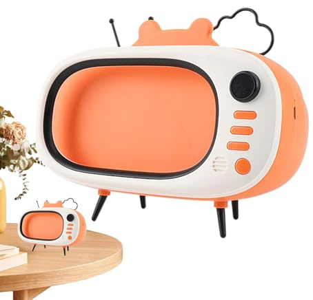 Telefon-Schreibtischhalter – Niedlicher Telefonständer, Desktop-Telefonhalter-Ständer | Buntes Schreibtischzubehör, TV-Form, Ornament, Retro-Telefonhalter, Einzigartiger Lustiger Handy-Ständer-Organiz