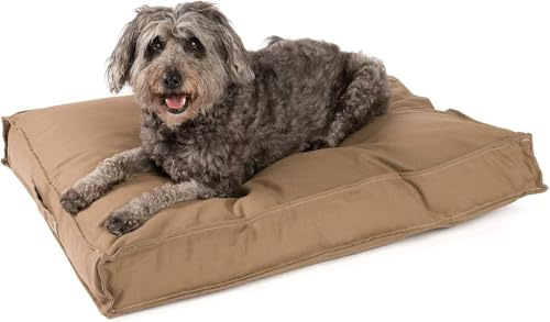 jamaxx-pets® Premium Hundekissen Hundematte Canvas Waschbar Orthopädisch Memory Foam Visco-elastische Füllung, Weiches Hundebett kleine Hunde PDB1007 (Coffee-braun, L 65 x B 50 x H 15 cm)