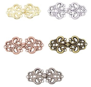 AKOOSY 5paar Vintage Zinklegierung Plattierungs-clips Für Kleidung Modische Verbindungsgurte Für Schals Pullover Und Kragen Gemischte Farben