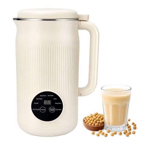 Macchina latte di soia 1200ml, Latte vegetale 8 modalità, Autopulizia | Macchina automatica per latte di noci e mandorle con avvio ritardato, mantenimento caldo e preparazione di bevande vegetali